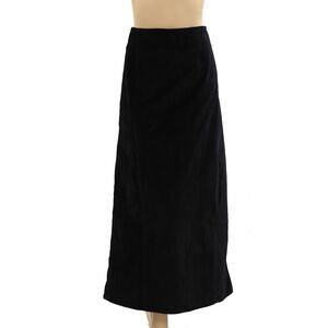 Frances Valentine Velvet Midi Dress High Rise A Line Solid Black XL NEW 285093